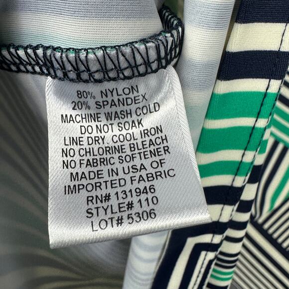 Jude Connally Shift Dress Small Sleeveless Geometric Abstract Print Green Black - Picture 4 of 5